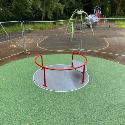 Accessible roundabout in park