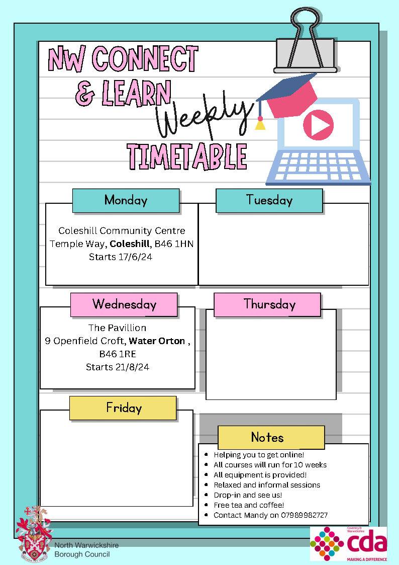 Nw connect and learn timetable v4