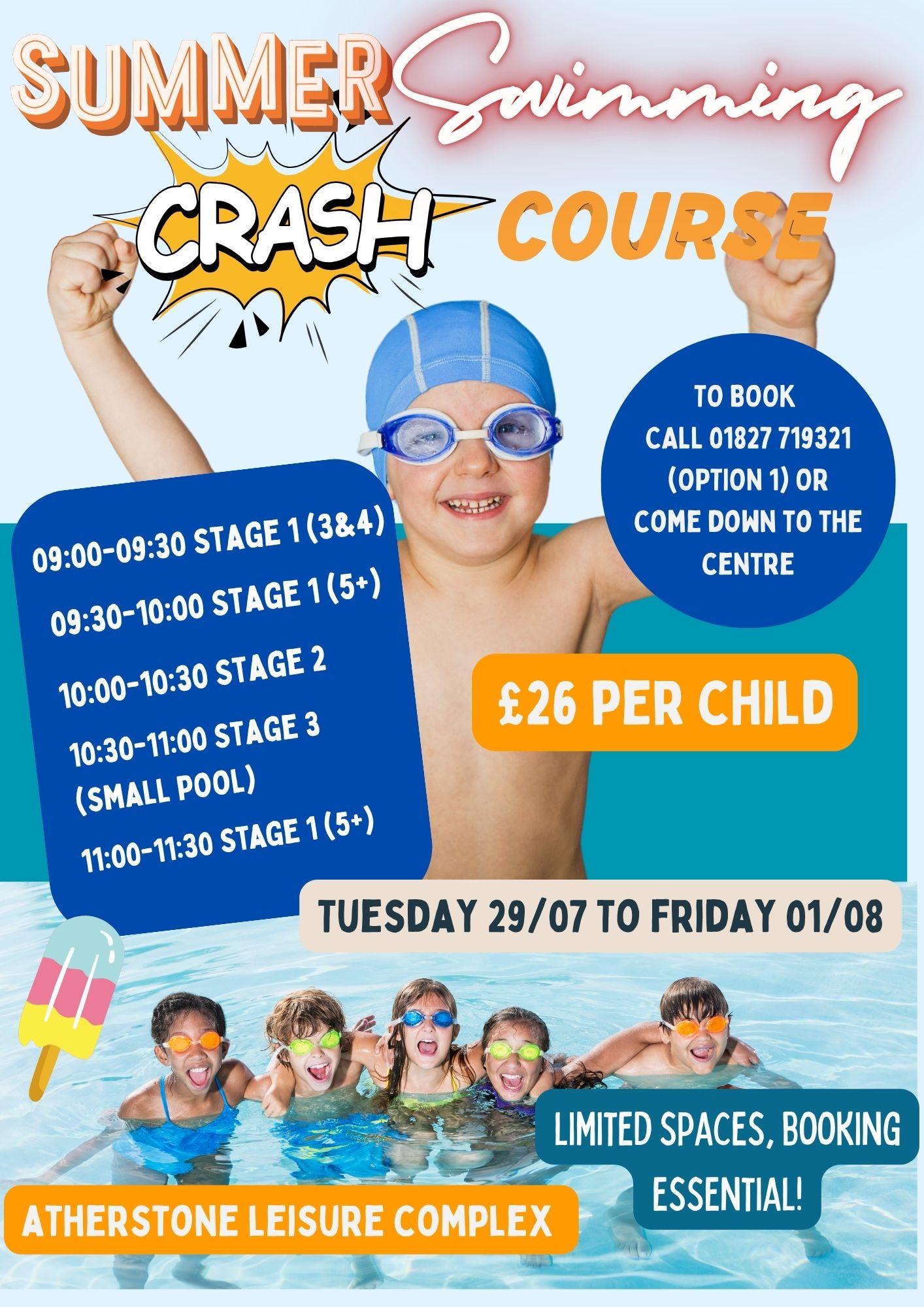 summer, holidays, atherstone, crash course